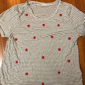 Zara striped short sleeve tee